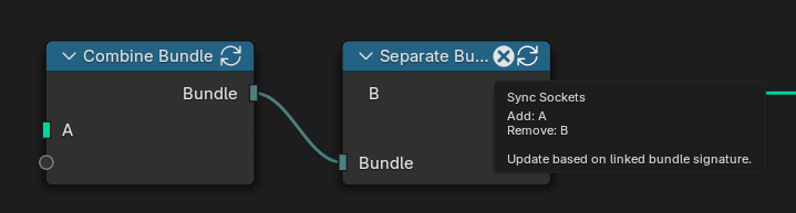 Sync button to update sockets.